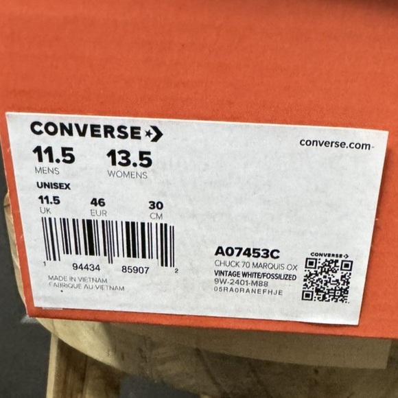 Converse Chuck 70 Marquis Vintage White Sneaker NWT EU46/US 12.5/13 - Picture 14 of 14